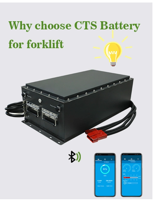 Cts Rechargeable 48V200ah 280ah 300ah LiFePO4 Lithium Ion Battery with Bluetooth for Agv Forklift